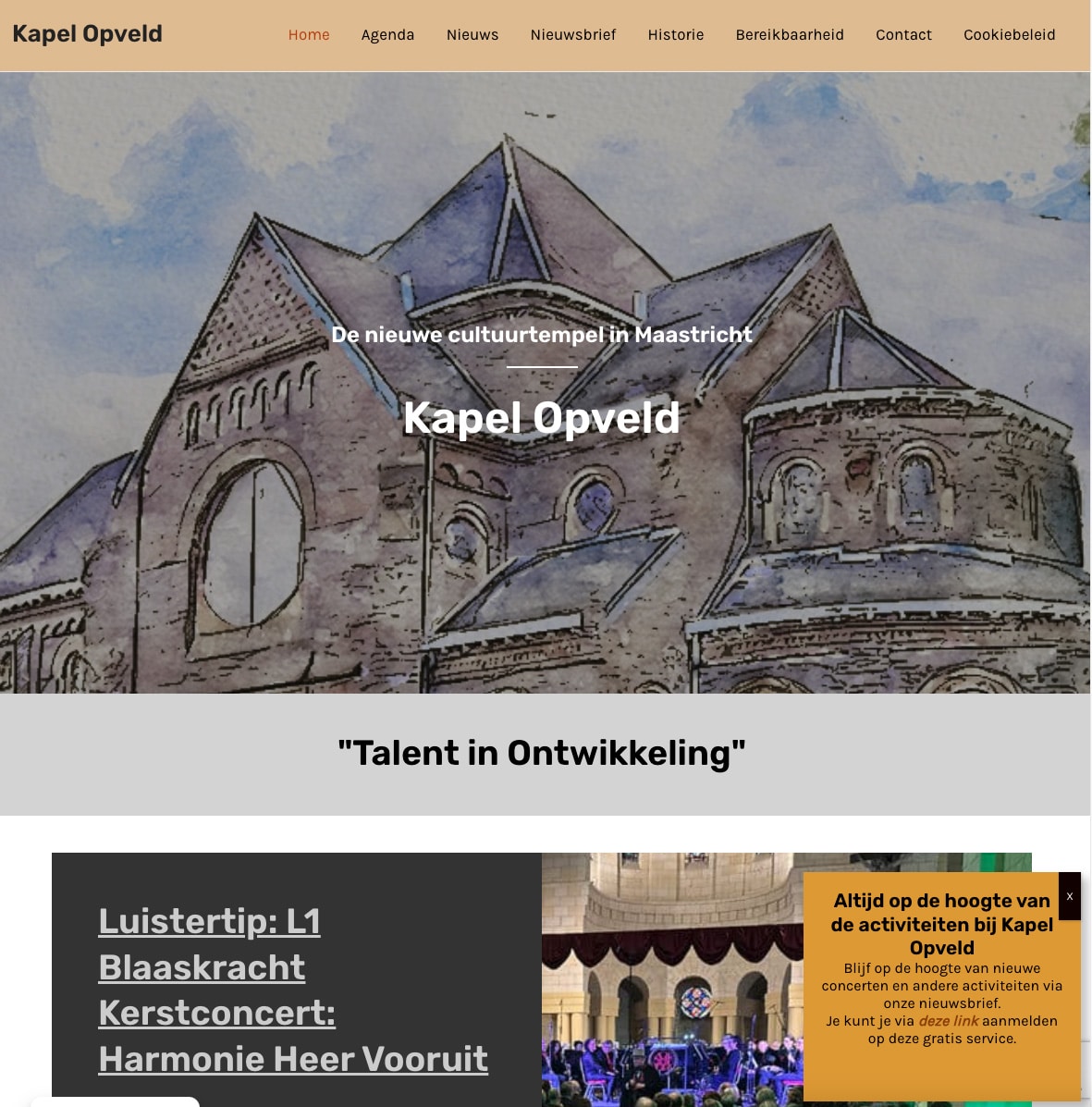 Website Kapel Opveld